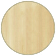 Tappeto del soggiorno | Tappeto Rotondo Naturale Chiaro 100 cm in Bamb¨´