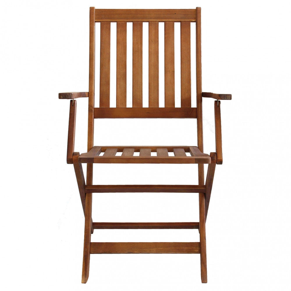Poltrona Diana con Braccioli 55x57x91 h cm in Legno Marrone