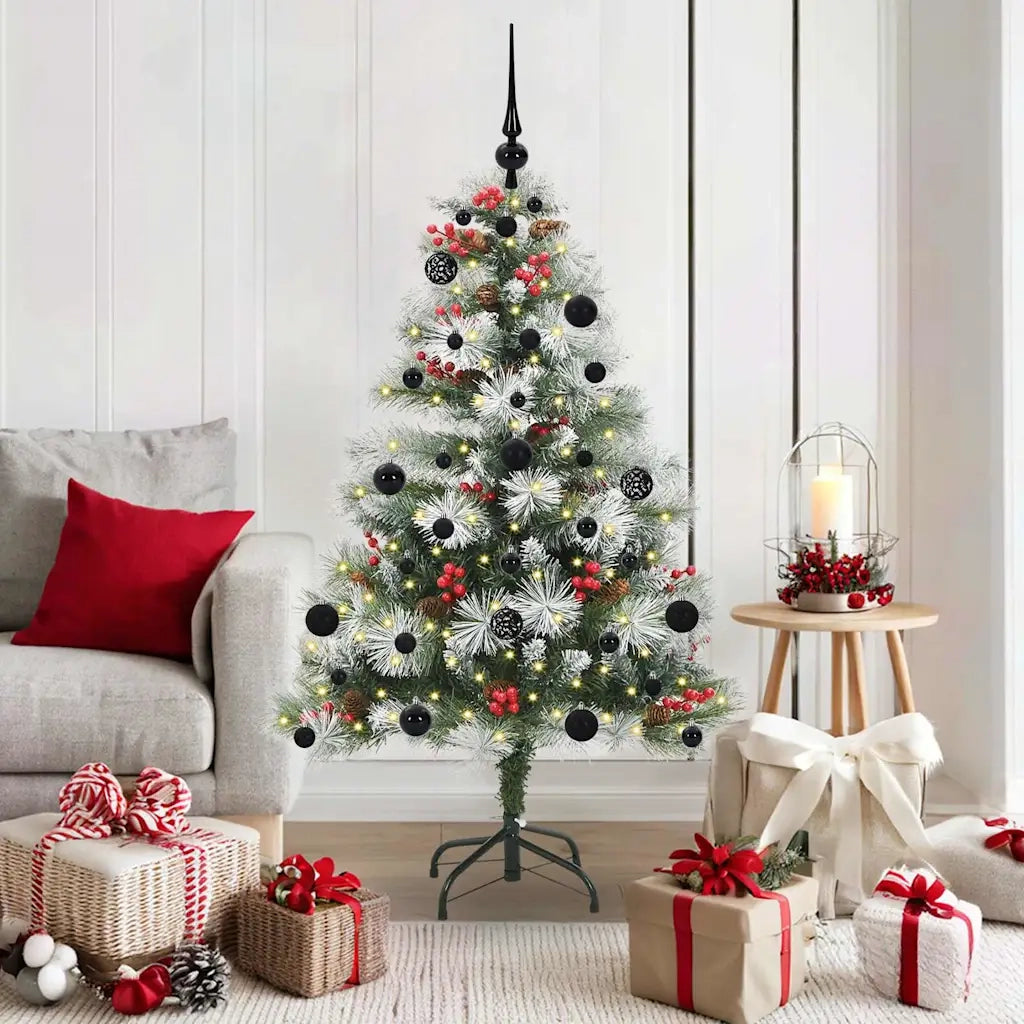 Albero di Natale artificiale Verde e bianco 150 cm 3395171