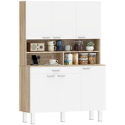 Credenza Alta Cucina ¨C Xylo ¨C 6 Ante Legno Bianco Naturale 120x40x175cm