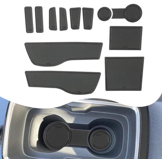 Mokka B Mokka E gommatte compatibile con Opel Mokka B Mokka E 2021-2023 2024 gommatte Mokka E antiscivolo per cassetto di conservazione del vano centrale interno (nero)