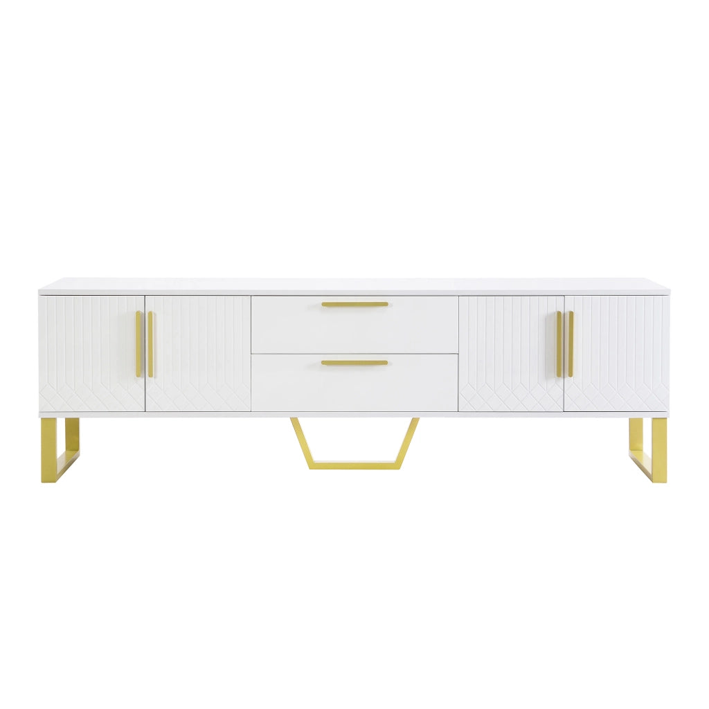 Credenza TV bianca in MDF; 170 cm