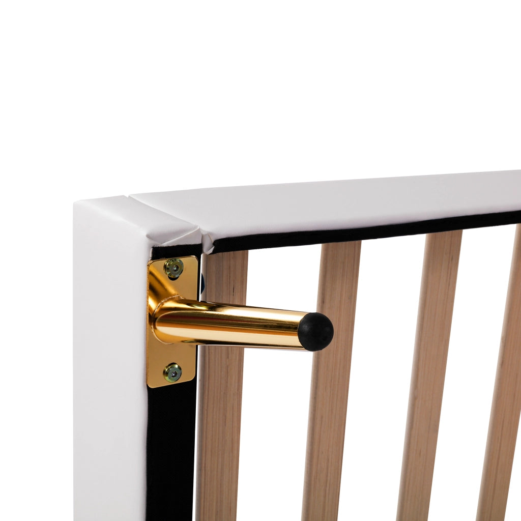 letto imbottito bianco 90 x 200 cm