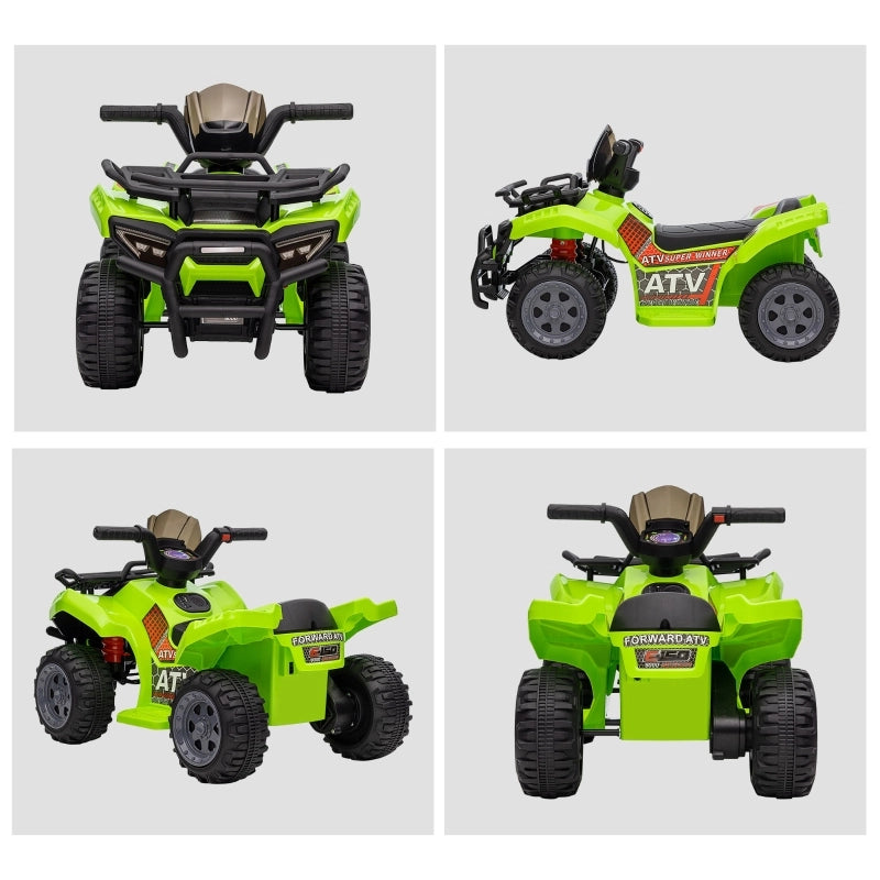 Quad elettrico per bambini 6V Quad per bambini con funzione avanti, musica, quad elettrico per bambini da 1,5 a 3 anni Verde