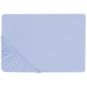 Lenzuolo con angoli cotone azzurro 180 x 200 cm con bordi elastici modello classico a tinta unita camera da letto classica