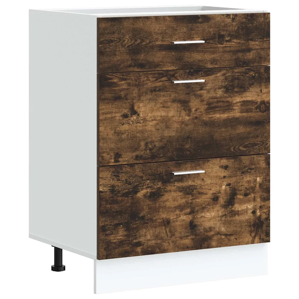 Base da Cucina “Lyon” Rovere Fumo in Legno Multistrato 854254