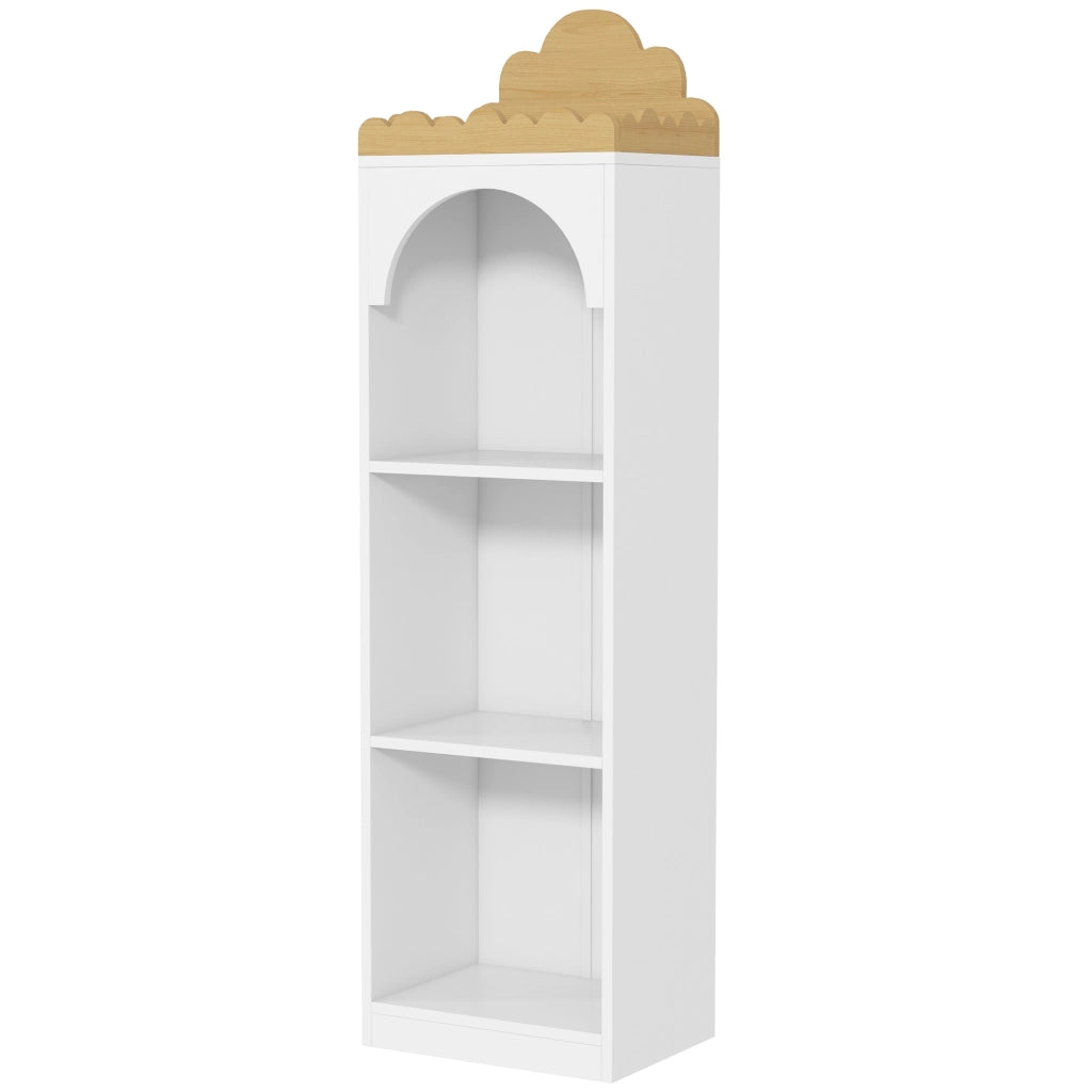 Libreria per Bambini a 3 Livelli ¨C zephmum ¨C Bianco e Naturale