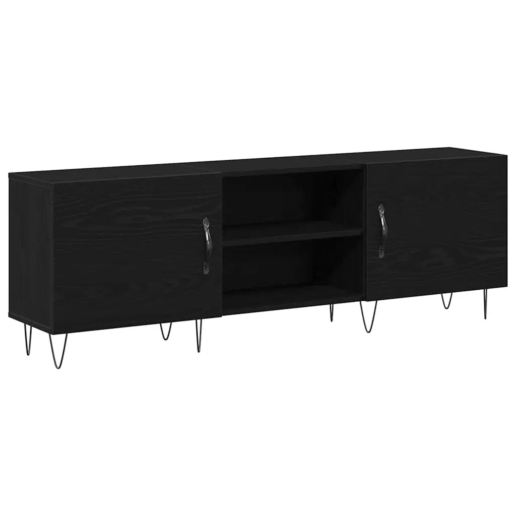 Set mobile TV Rovere Nero 150 x 30 x 50 cm Legno multistrato 862961