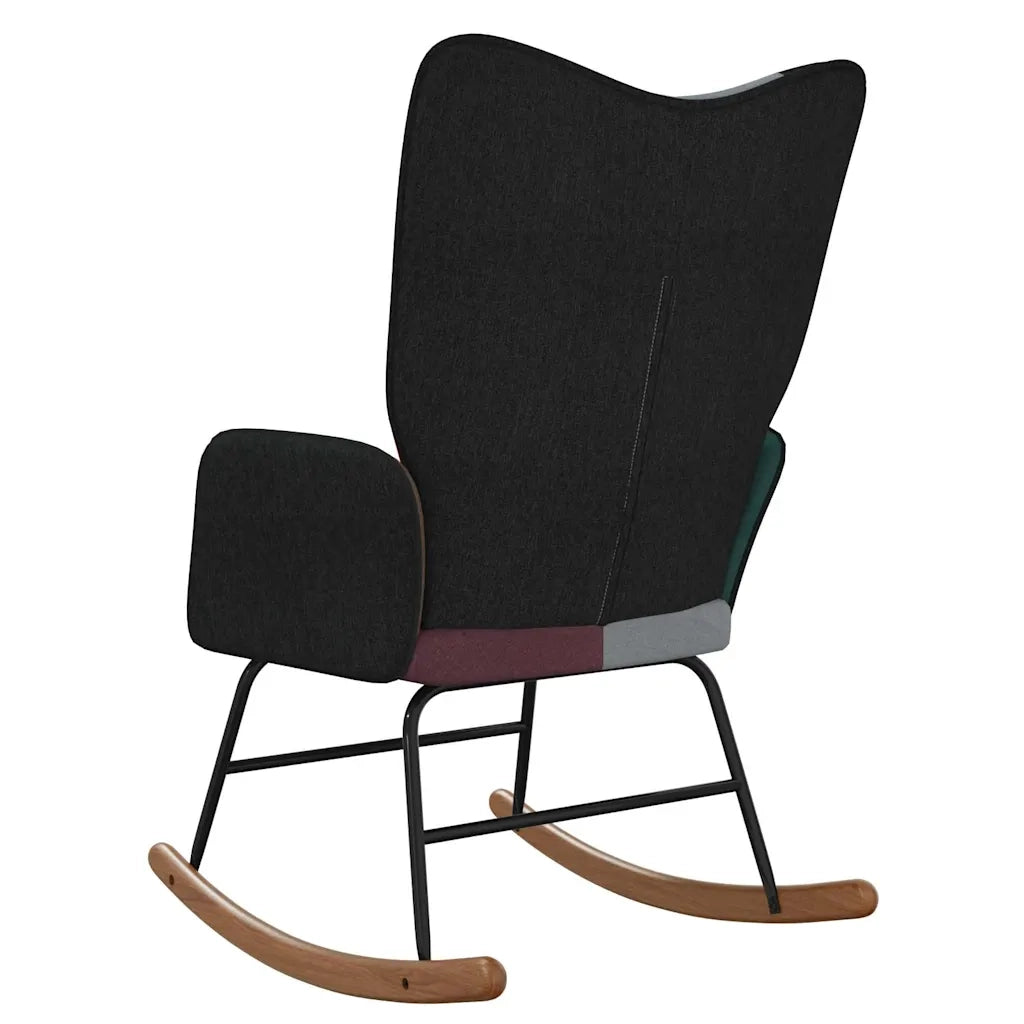 Sedia a Dondolo in Tessuto Patchwork 328203