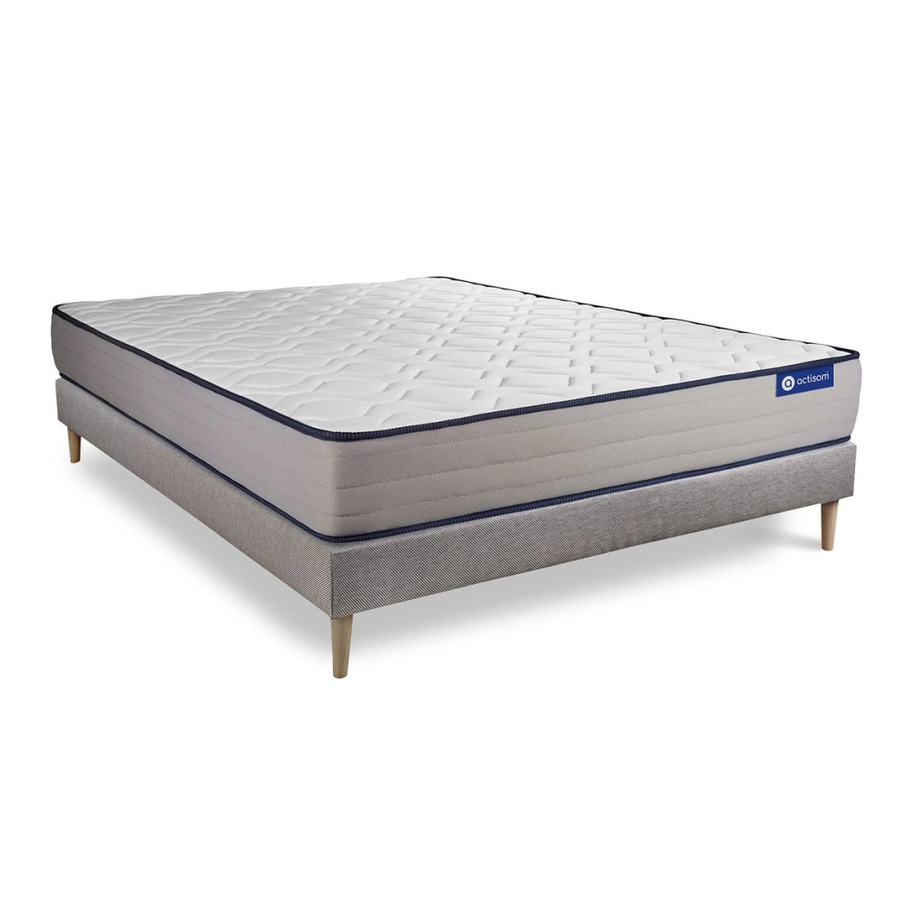 Kit rete e materasso matrimoniale Actilatex form 150x190cm - Spessore : 22cm - Lattice e memory foam - rigido
