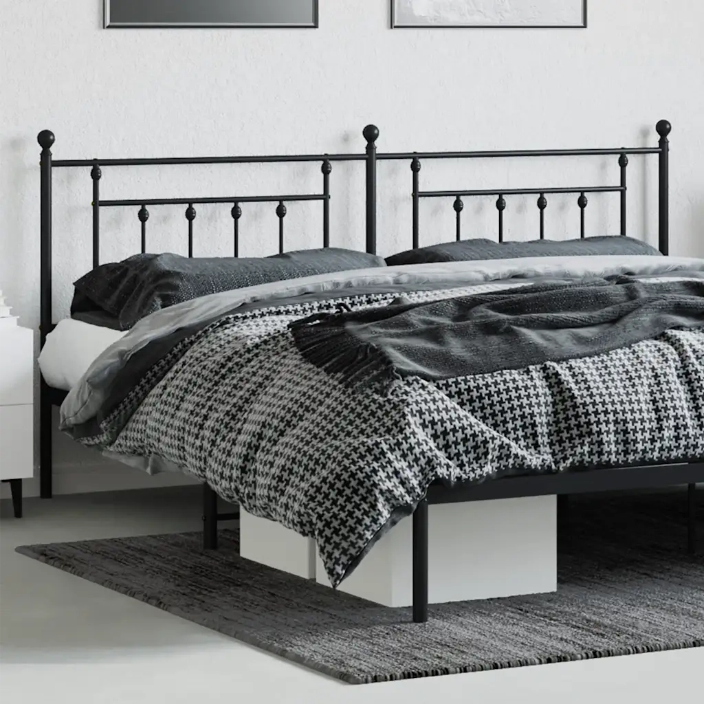 Testiera | Testata di Ricambio in Metallo Nero 200 cm