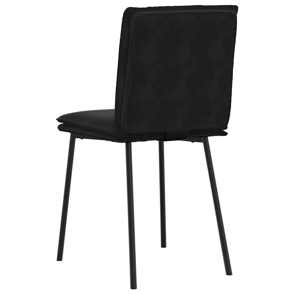 Sedie da Pranzo 4 pz Nere in Velluto 3315350