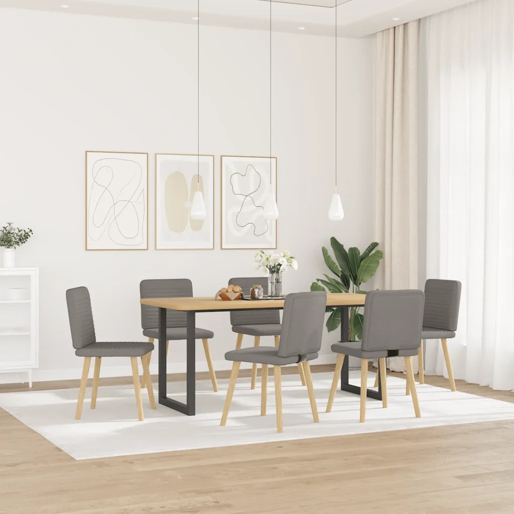 Sedie da Pranzo 6 pz Grigio Talpa in Tessuto 3315520