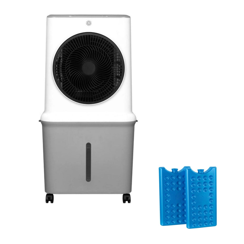 Ventilatore Raffrescatore D'aria 35L con Telecomando, 3 Velocità, Timer 12h, Sistema Swing, 120W, con Ruote e Tanica Capiente – 45,1x36,3x88,6 cm