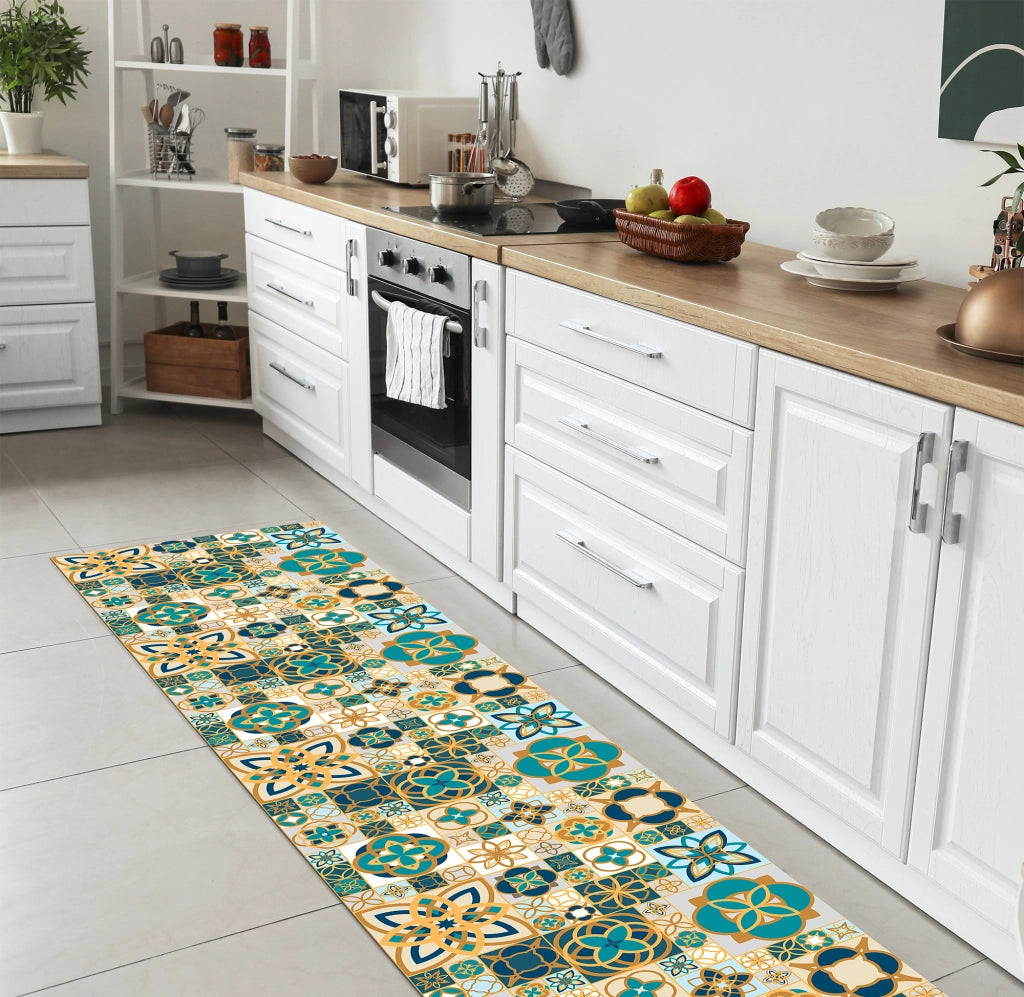 Tappeto passatoia fantasia made in Italy antiscivolo lavabile aderente Soft - 50x550 cm