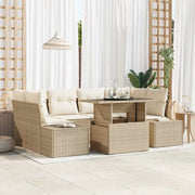Set Divano da Giardino con cuscino 7 pcs Beige e Crema 3357854