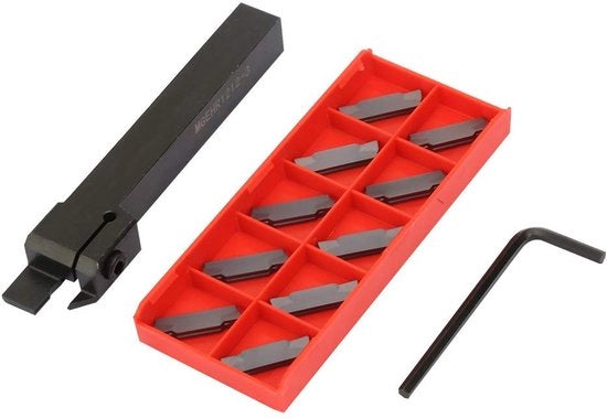 Attrezzatura per la rimozione - Manicotto per sega a nastro - 10 Dischi di scambio - Diametro della testa 12 mm - Progettazione professionale - Lunga durata - Set di utensili per la lavorazione del legno