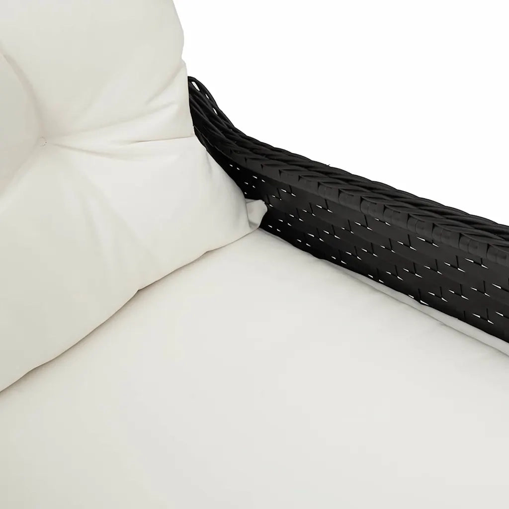 Divano Sedia-Poltrona reclinabile Nero polyrattan