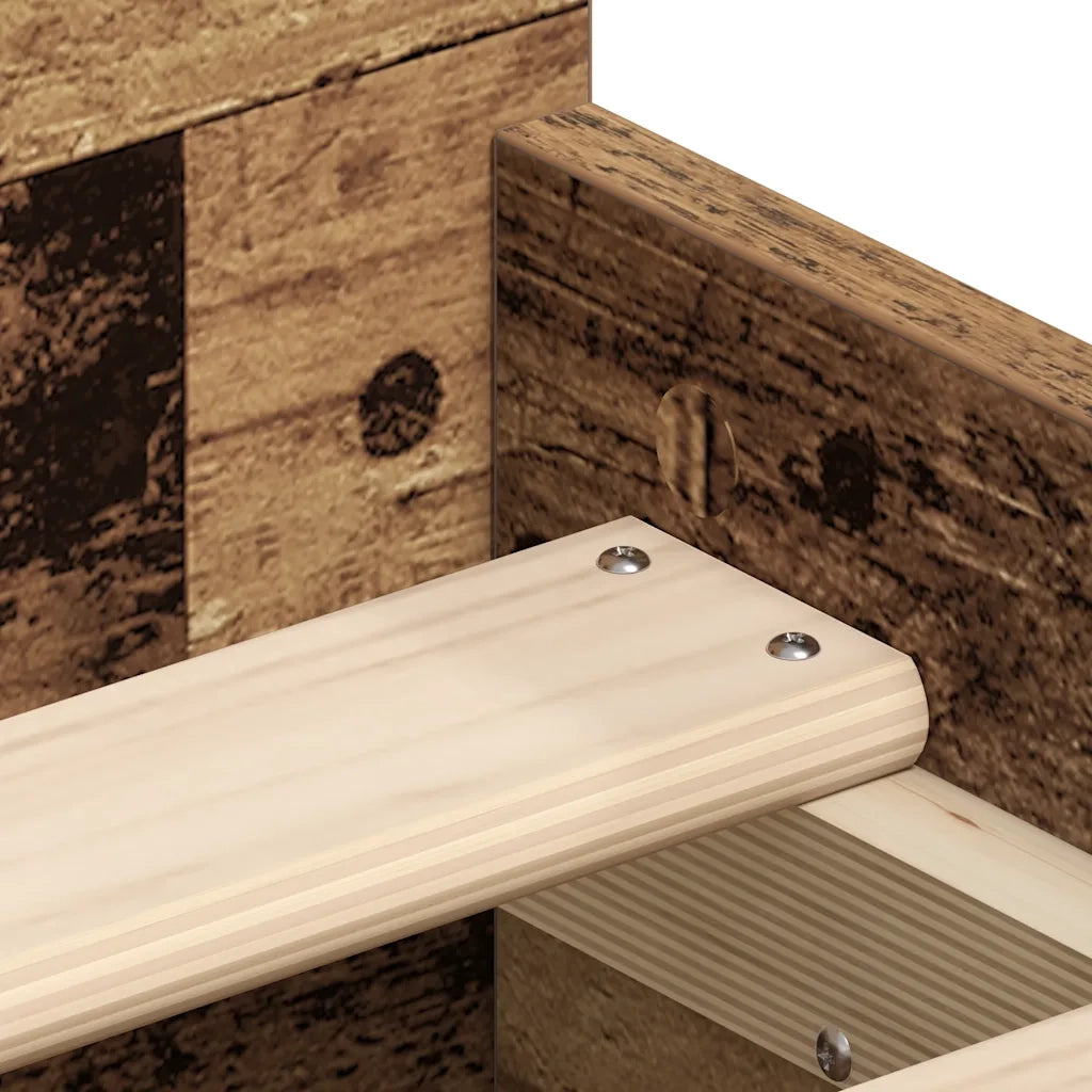 Giroletto senza Materasso-Struttura Letto Legno Antico 90x190cm in Truciolato 731648