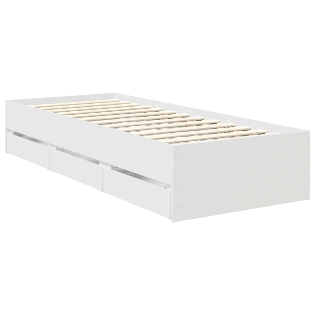 Struttura del letto Bianco 75 x 190 cm Legno Ingegnerizzato 3410214