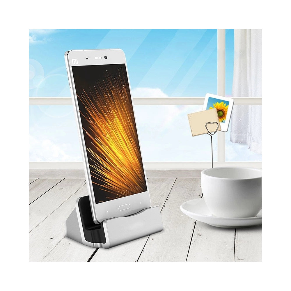 Trade Shop - Base Dock Caricabatterie X Attacco Micro Usb Supporto Tavolo Ricarica E Sync -