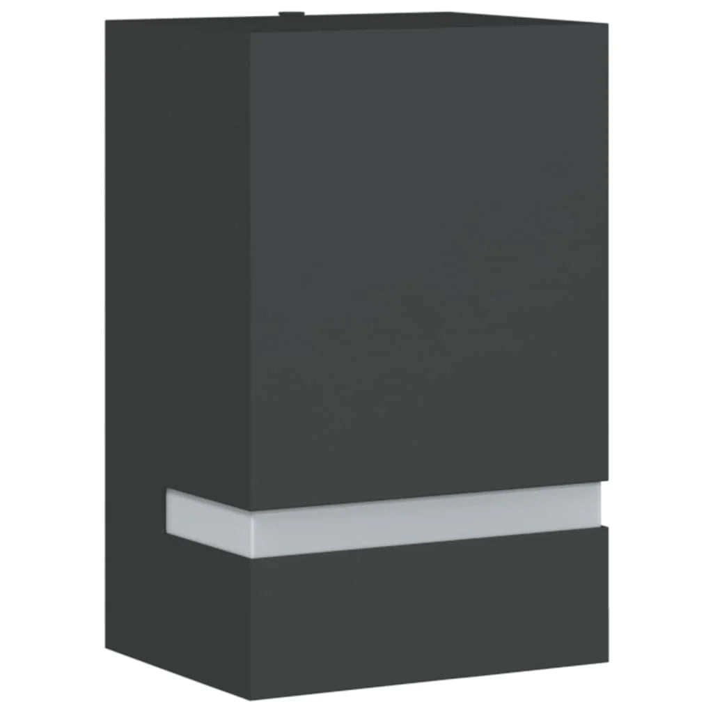 Elegante lampada da parete per esterni da giardino 9,5 x 7,5 x 15 cm acciaio inox nero 02_0056633