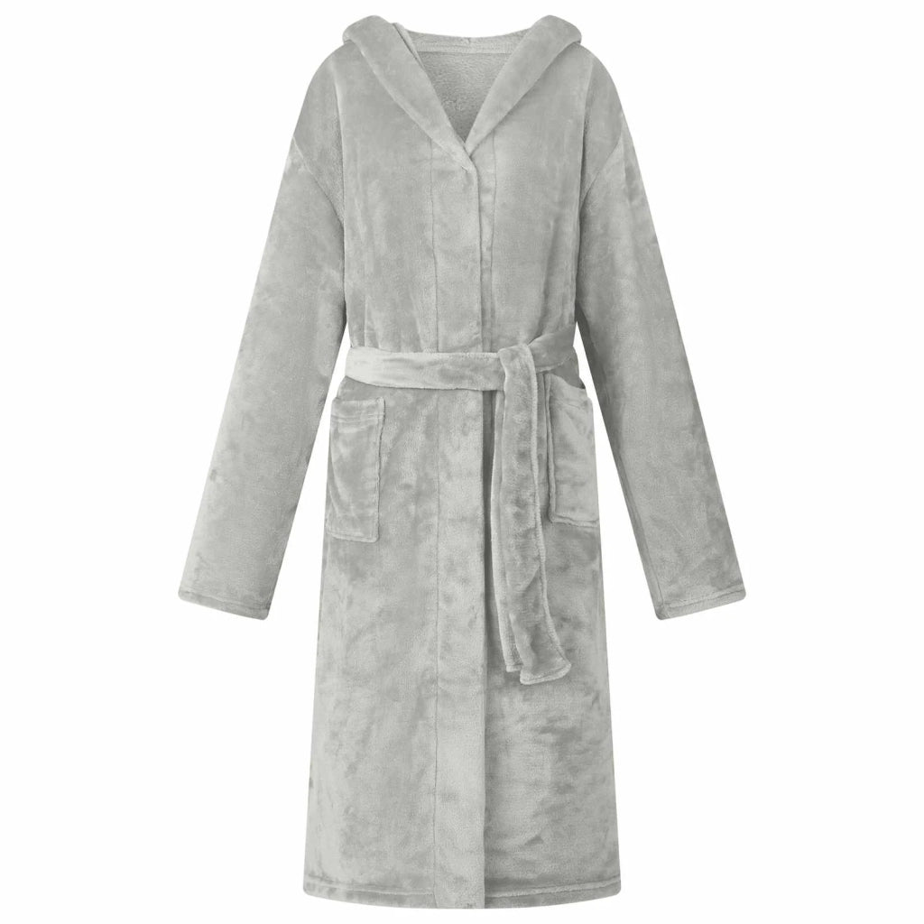 Accappatoio con Cappuccio Grigio xxl Flanella CFW9141598