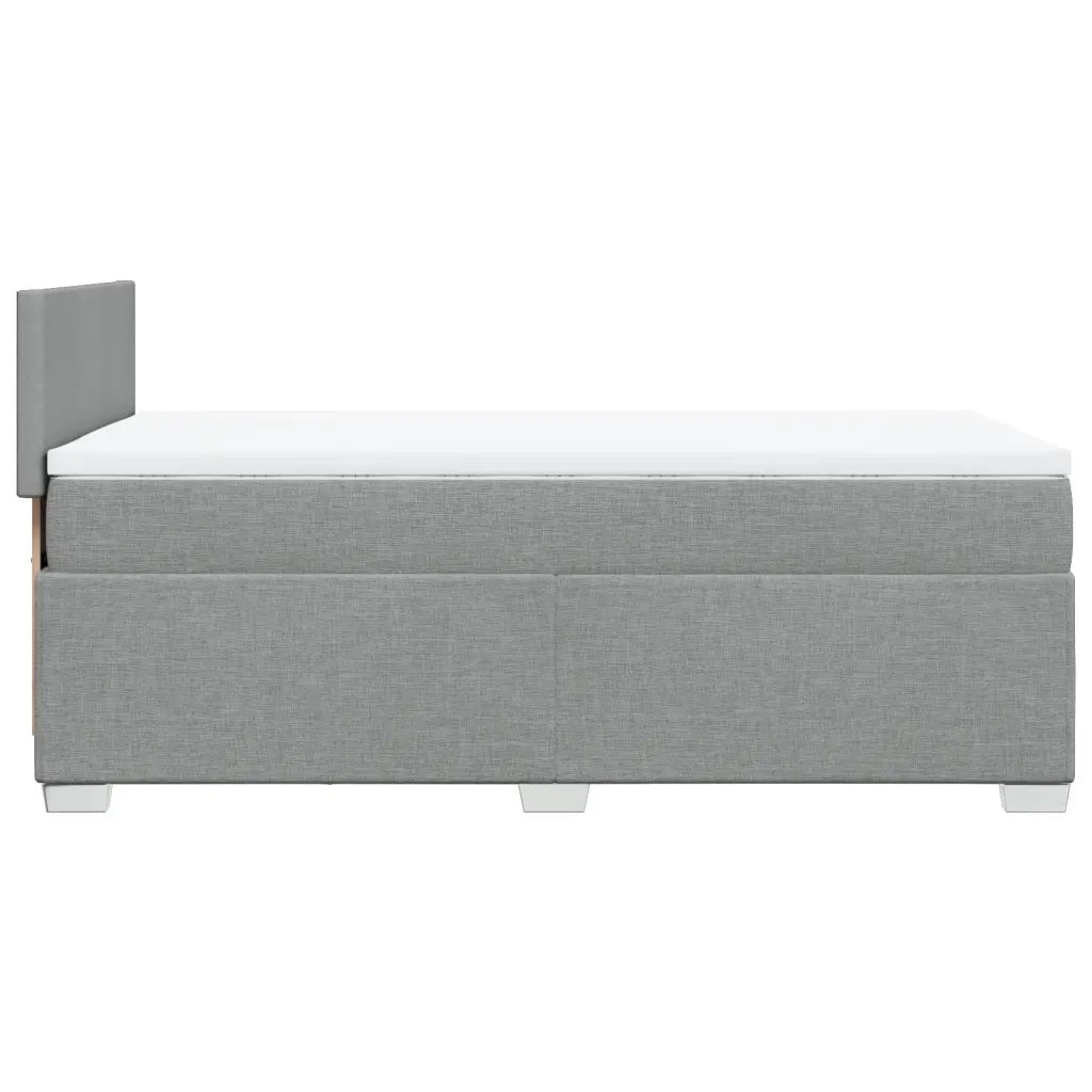 Giroletto a Molle con Materasso Grigio Chiaro100x200 cm Tessuto 3285792