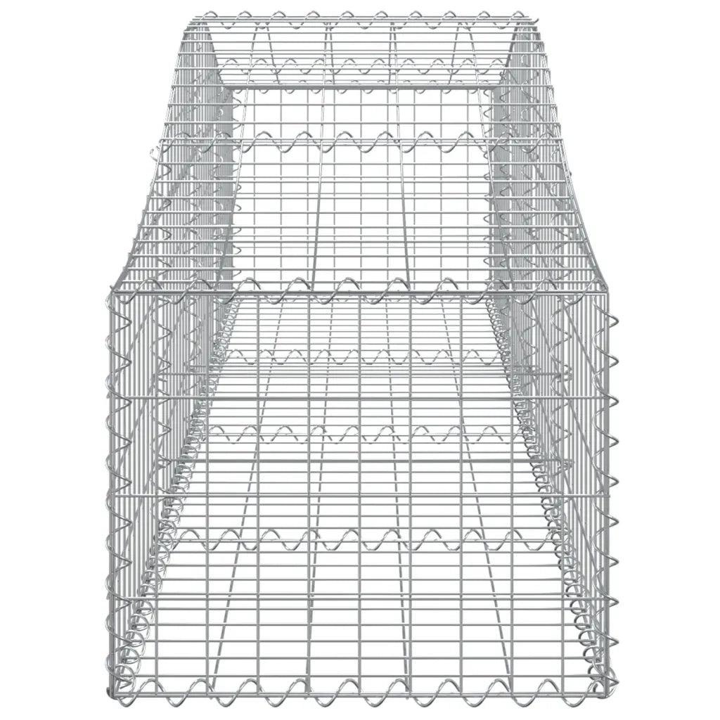 Cesti Gabbioni ad Arco 8 pz 200x50x40/60 cm Ferro Zincato 3145583