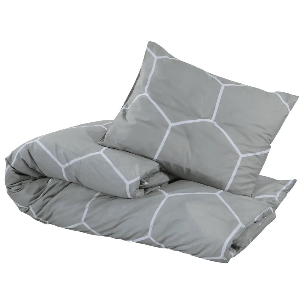 Set Copripiumino Grigio 220x240 cm in Cotone 136452