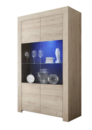 Credenza/Vetrina CAPRI rovere scuro