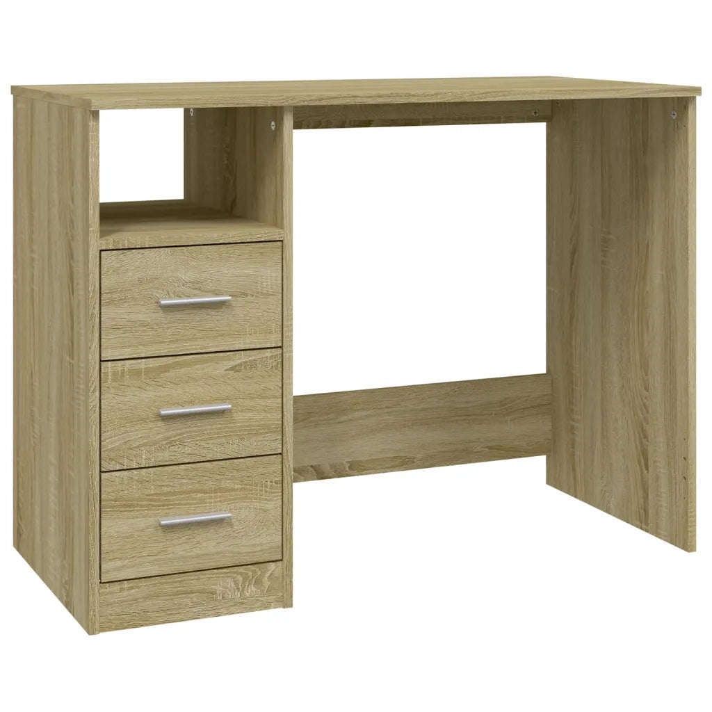 Scrivania Cassetti Rovere Sonoma 102x50x76 cm Legno Multistrato 823035