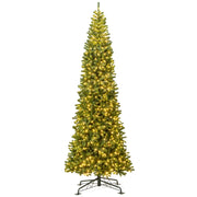 Decorazione natalizia per interni ed esterni con 2536 rami in PVC, Albero di Natale artificiale pre-illuminato