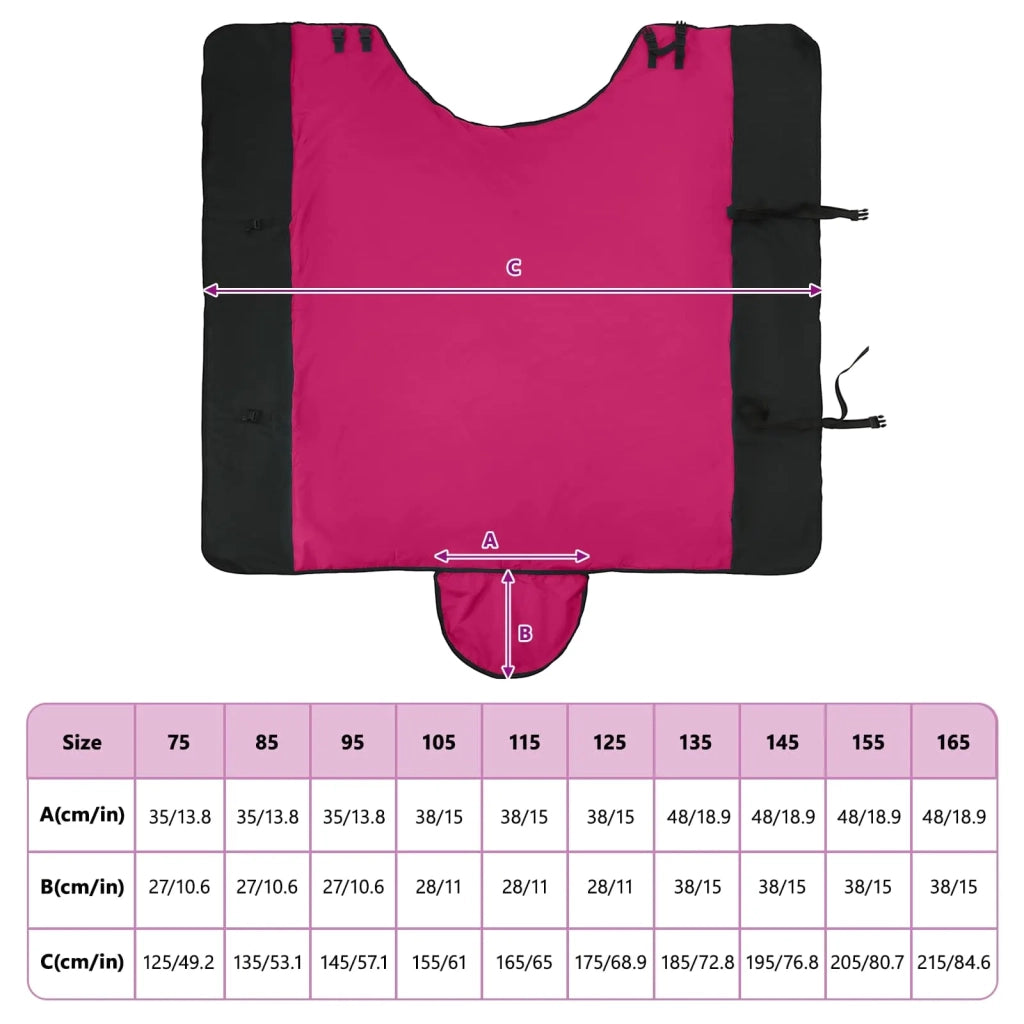 Coperta per Cavalli Rosa e Nero 105 cm Poliestere CFW7153133