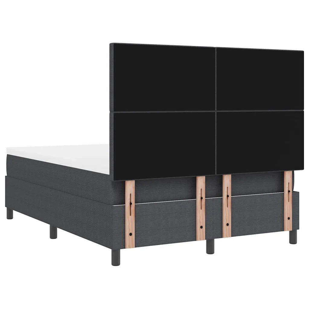 Letto a Sorgente LED Grigio Scuro e Bianco 140 x 200 cm 3337648