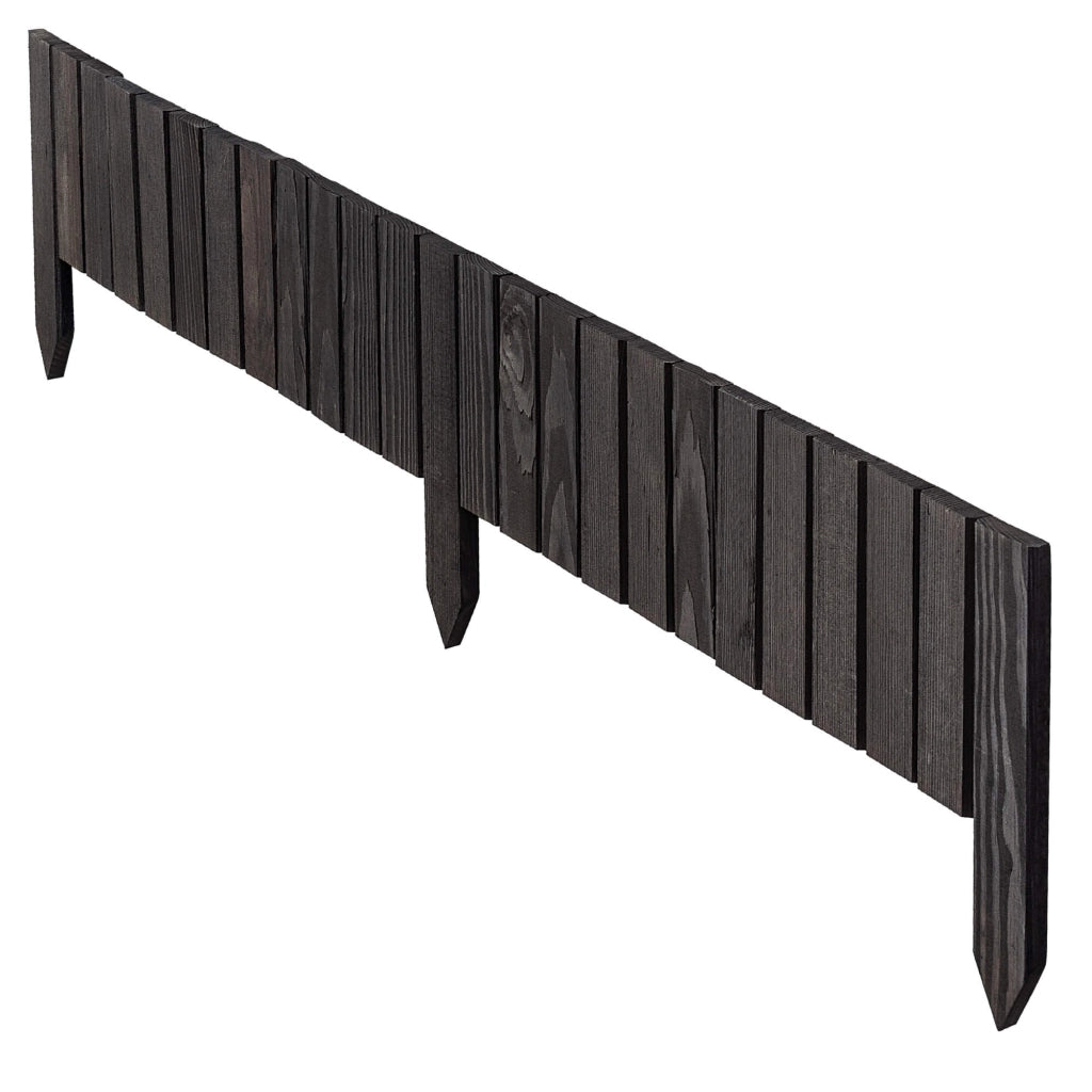 Recinzione da giardino in legno KADAX Palisade, infissa nel terreno, colore grigio, 15x116 cm.