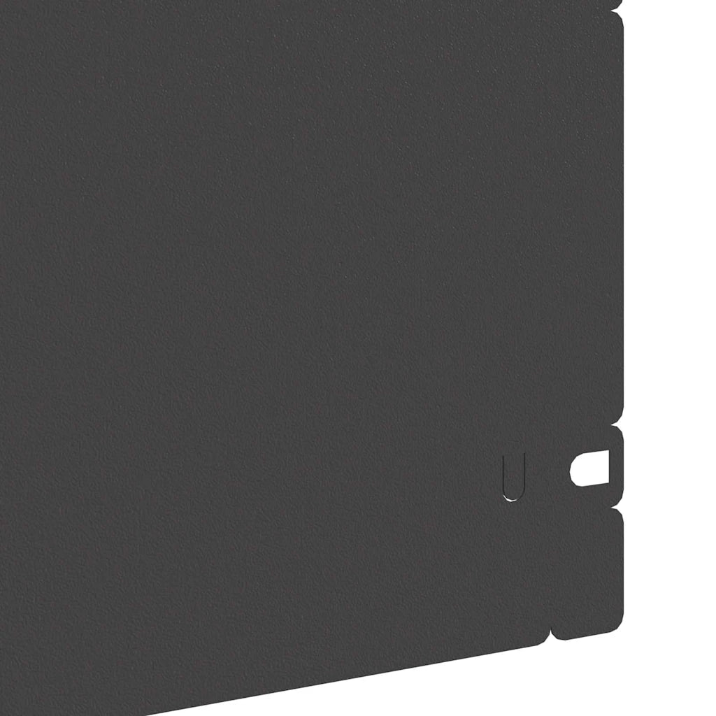 Bordure per prato 20 pz Nero 103 x 0,05 x 22 cm Acciaio CFW8320587