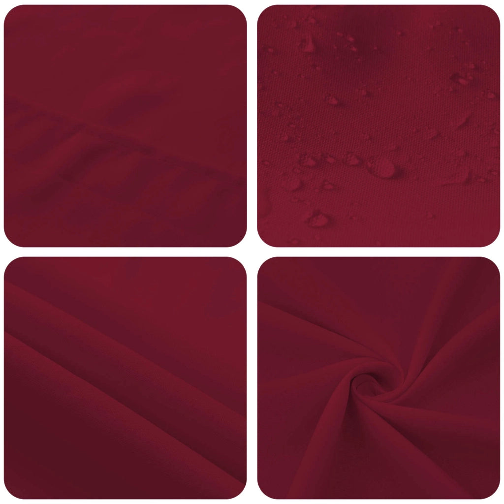 Tovaglia da Tavolo 5 pz Rosso Vino 90 x 90 cm Poliestere 42040176