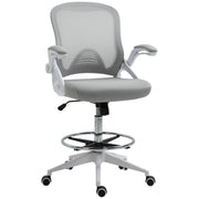 Sedia da ufficio con schienale regolabile, poggiapiedi e meccanismo a pistone ¨C Minimal ¨C nero, metallo, 64x60x106-126 cm