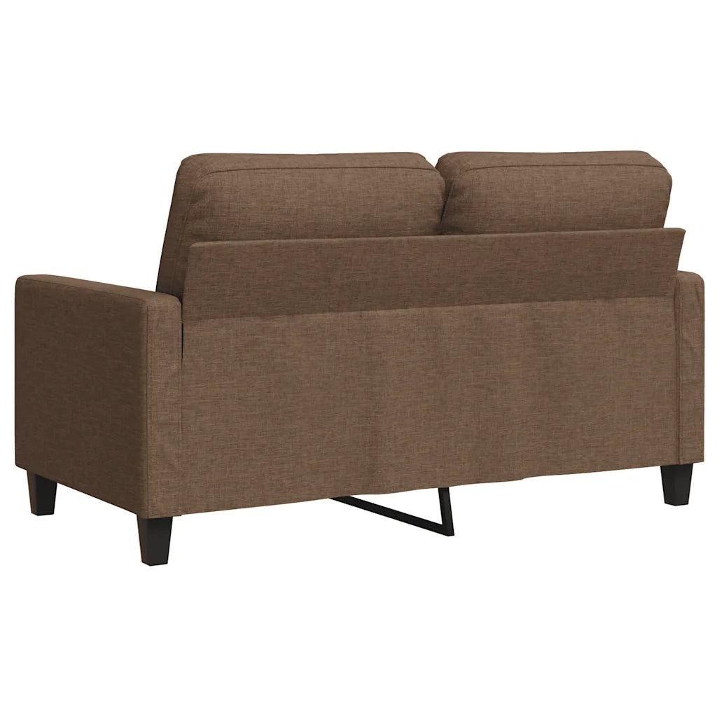 Divano | Divano da soggiorno | Sofa a 2 Posti Marrone 120 cm in Tessuto