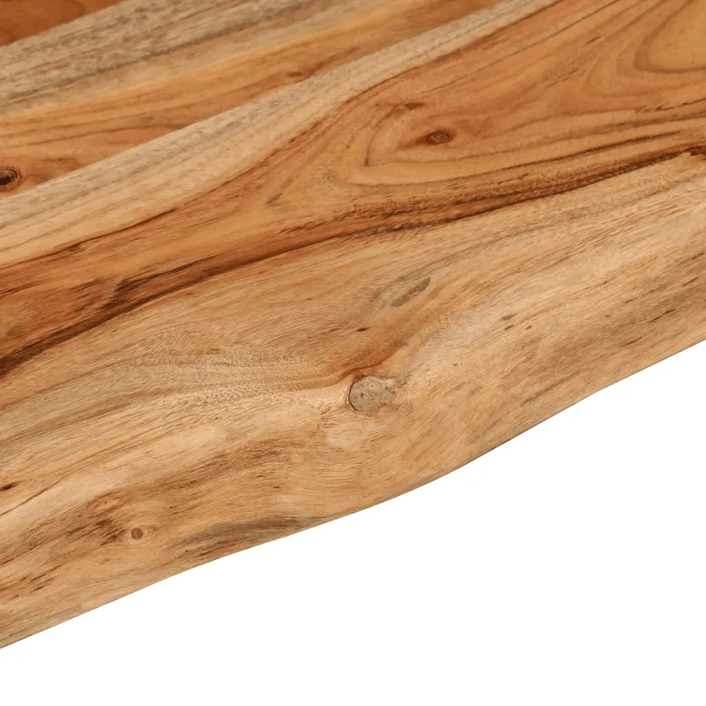 Piano Tavolo 180x40x3,8 cm Rettangolare Legno Acacia Bordi Vivi 370305