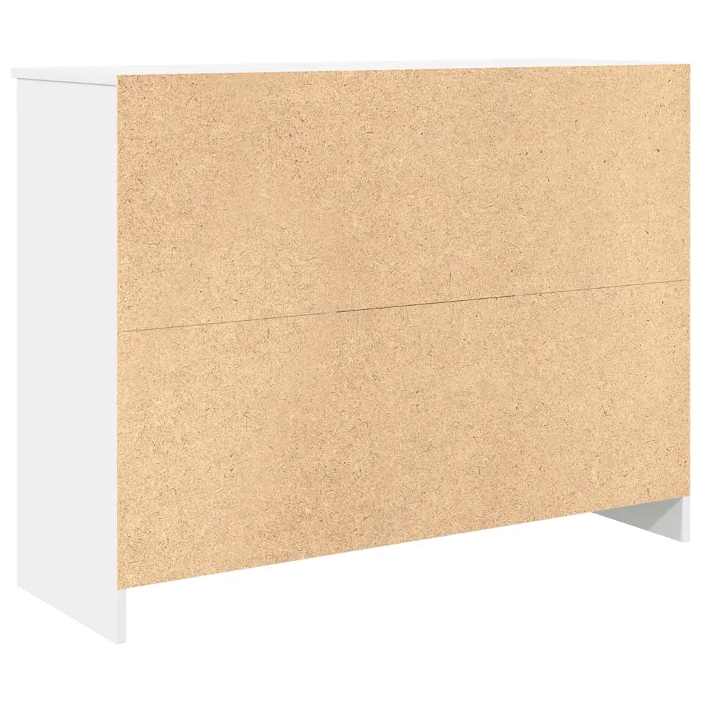 Credenza | Madia | Buffet da pranzo | Armadio da pranzo con Cassetto Bianco 101x35x76 cm in Legno Multistrato