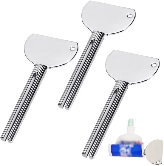 Tubo perforatore in acciaio inossidabile, set di perforazione e stampa per tubi, perforatrice, tubo-pers set per cosmetici, detergente, creme per scarpe, creme, pigmenti (argento)