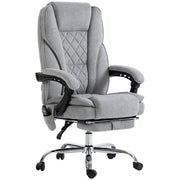 Sedia da ufficio con massaggio vibrante, sedia ergonomica da scrivania con funzione reclinabile, riscaldamento, sedia girevole regolabile in altezza