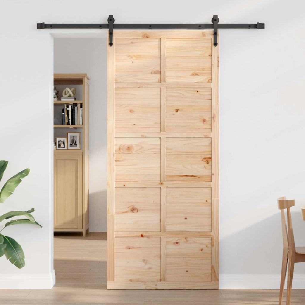Porta del fienile Naturale 80 x 2,5 x 208 cm 42047149