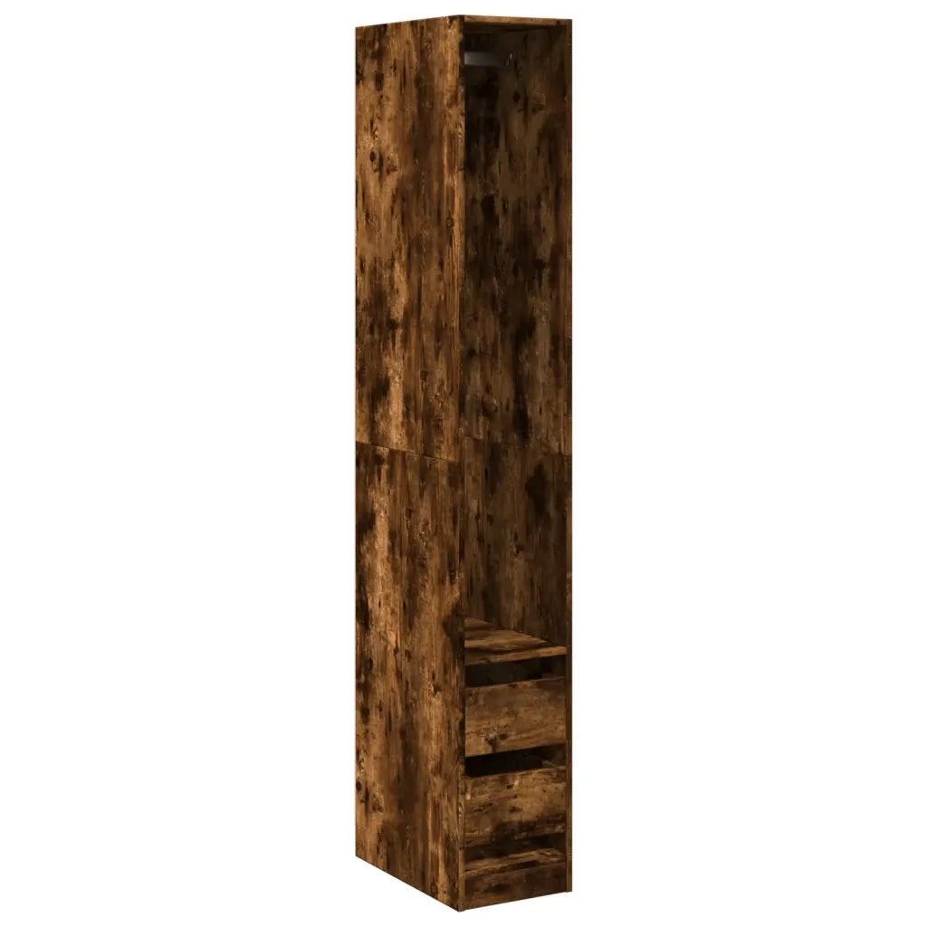 Armadio Rovere Fumo 30x50x200 cm in Legno Multistrato