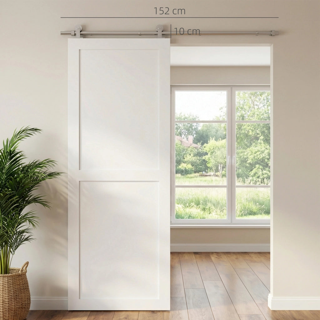 Guida scorrevole per porte ¨C Minimal ¨C Argento 76x30 cm