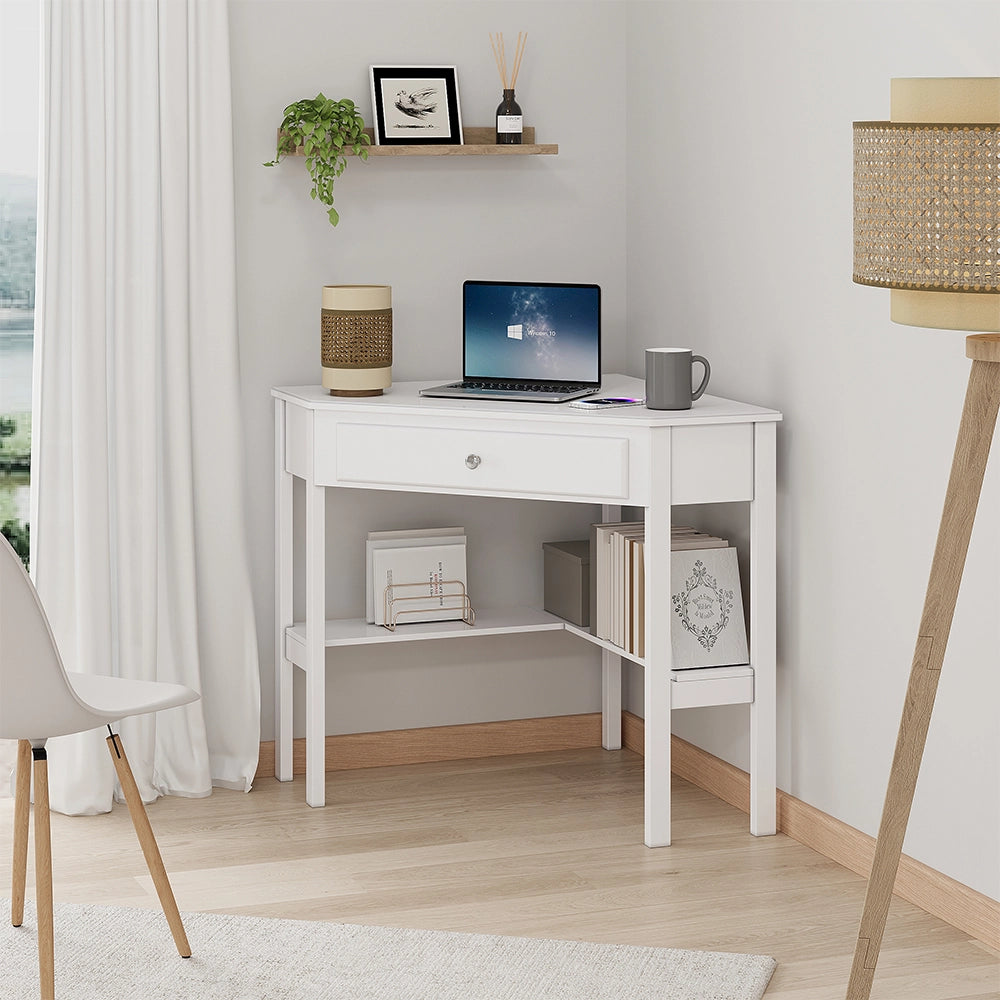 Vicco Scrivania angolare Bianco 75 x 71.6 cm