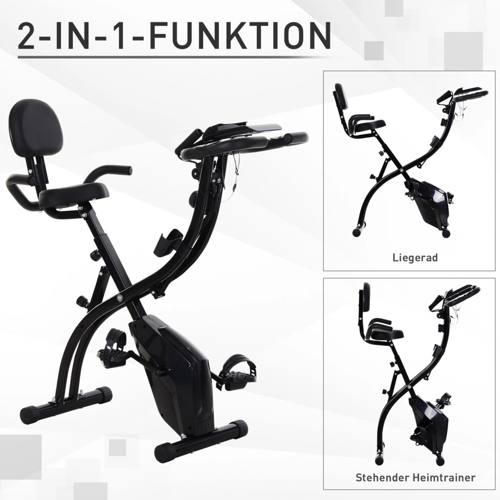 Bicicletta Ellittica 2 in 1 ¨C Minimal ¨C LCD, Pulsossimetro, Regolabile, Pieghevole