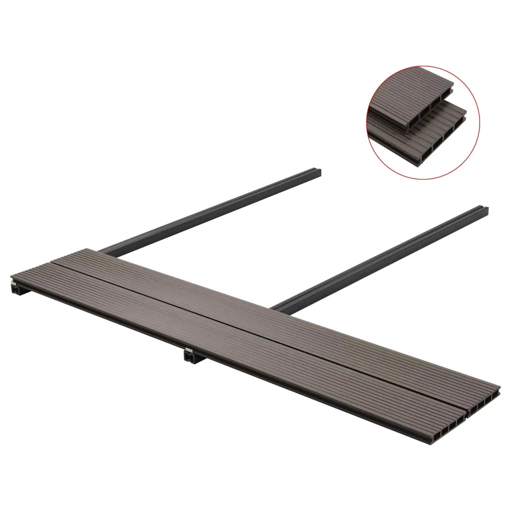Pavimento da Deck 90 pcs Marrone Scuro WPC 3444794